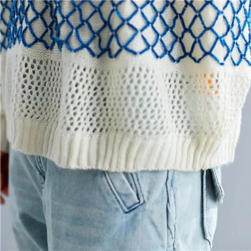 Новинка 2019 года. Повседневный Однотонный женский свитер с круглым вырезом и