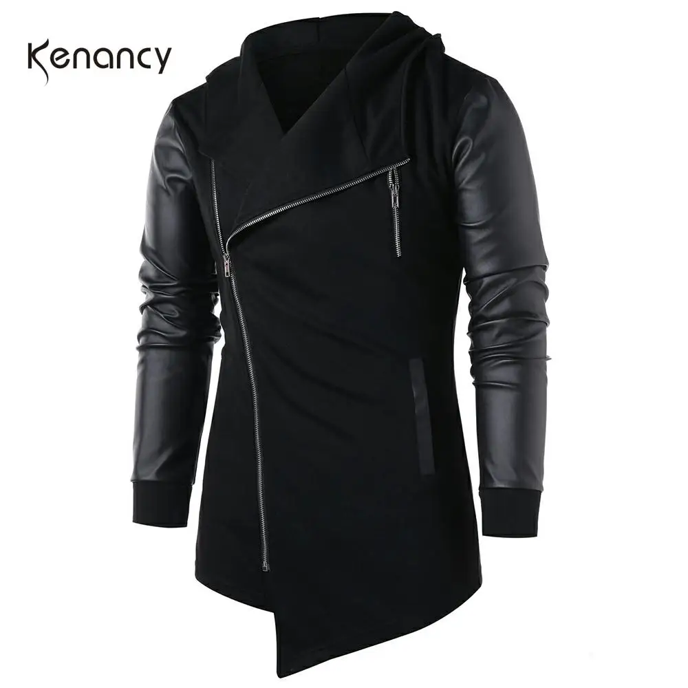 Мужская Асимметричная куртка на молнии heimks повседневная с длинными рукавами