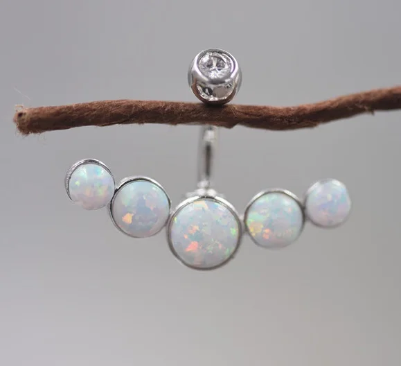 Кольцо с опалом для пирсинга ювелирное изделие кольцо пупка украшение 2020| |