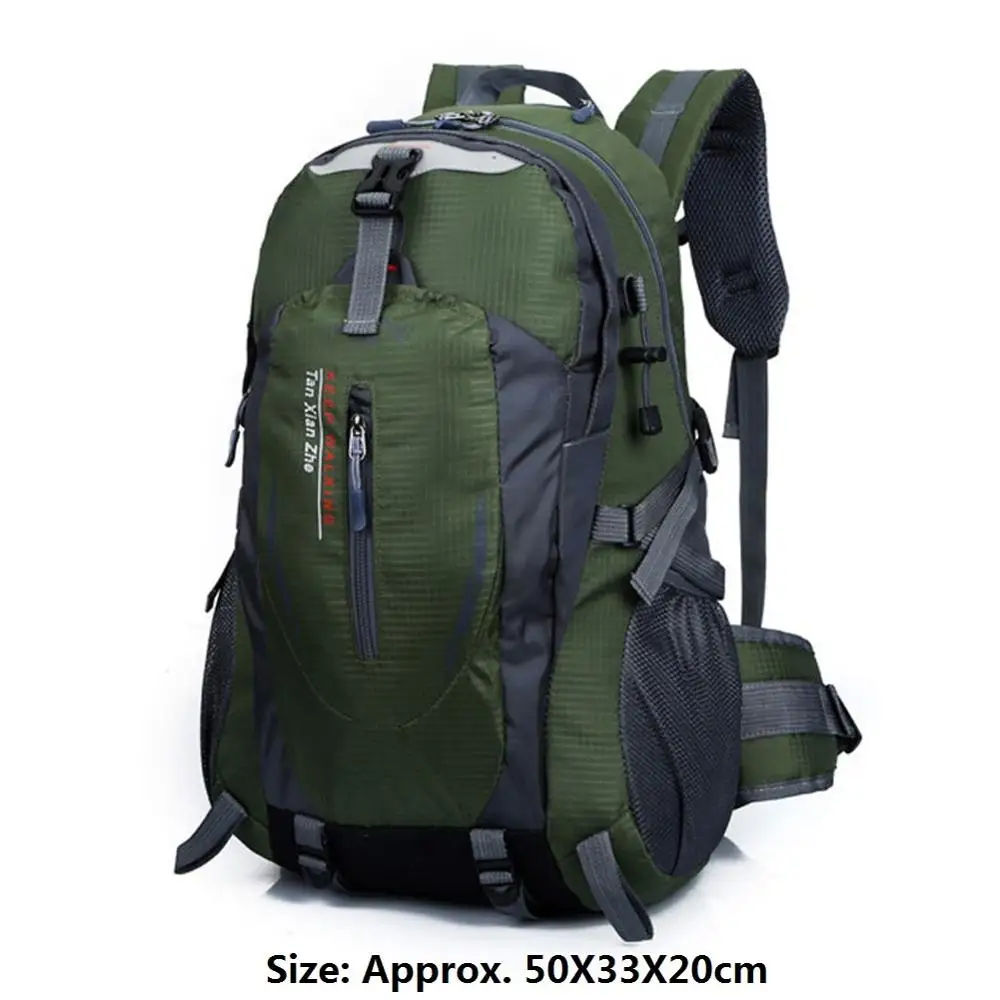 Type B Army Green Открытый водонепроницаемый рюкзак, походная сумка для мужчин и женщин, походный спортивный рюкзак для путешествий, унисекс, спортивные сумки для альпинизма, Bolsas Mochila - Цвет: Type B Army Green