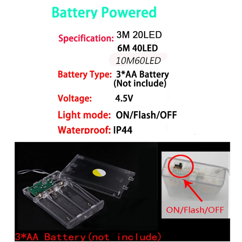 3M 6 м 10 светодиодный водонепроницаемый мигающий шар Рождественский венок для