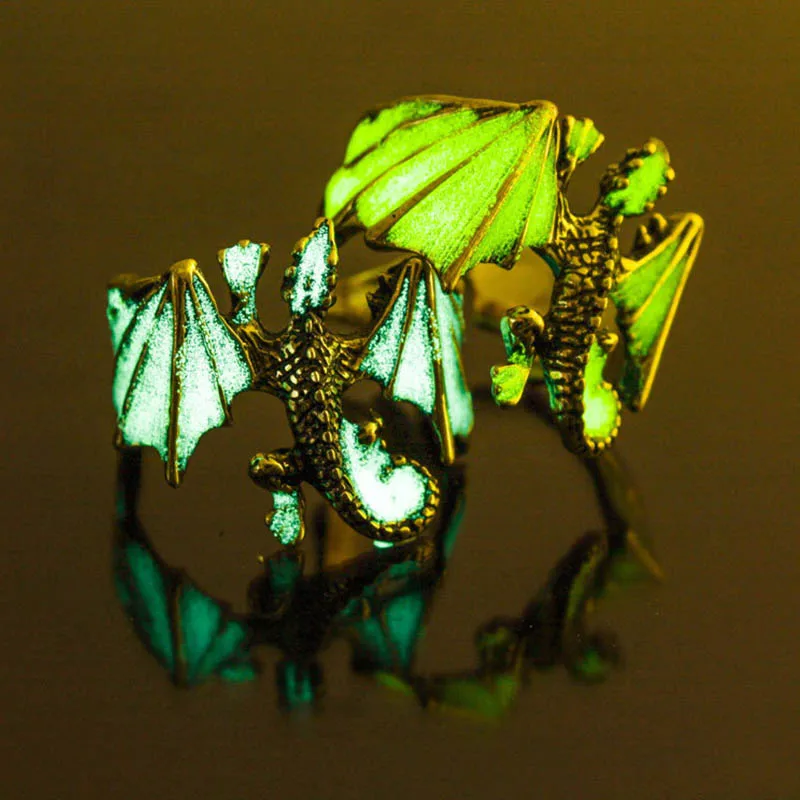 

Hot Retro Punk Exaggerated Spirit Snake Ring Fashion Personality Stereoscopic Opening Adjustable Ring Jewelry