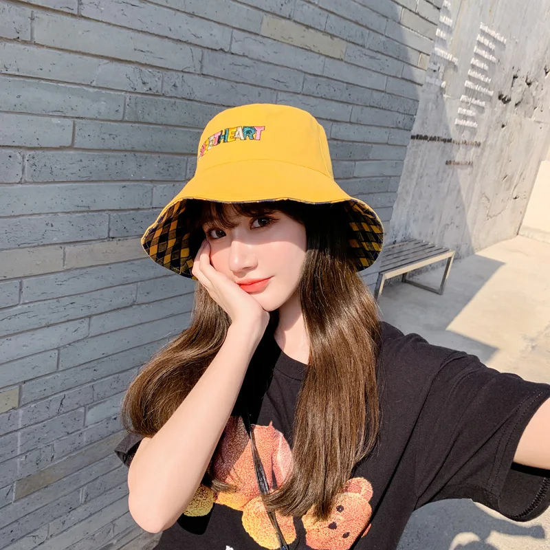 

Double-Sided Bucket Hat with Face Shield Girls Travel Big Brim Hat Japanese and Korean Style Sunshade Protective Sun Hat
