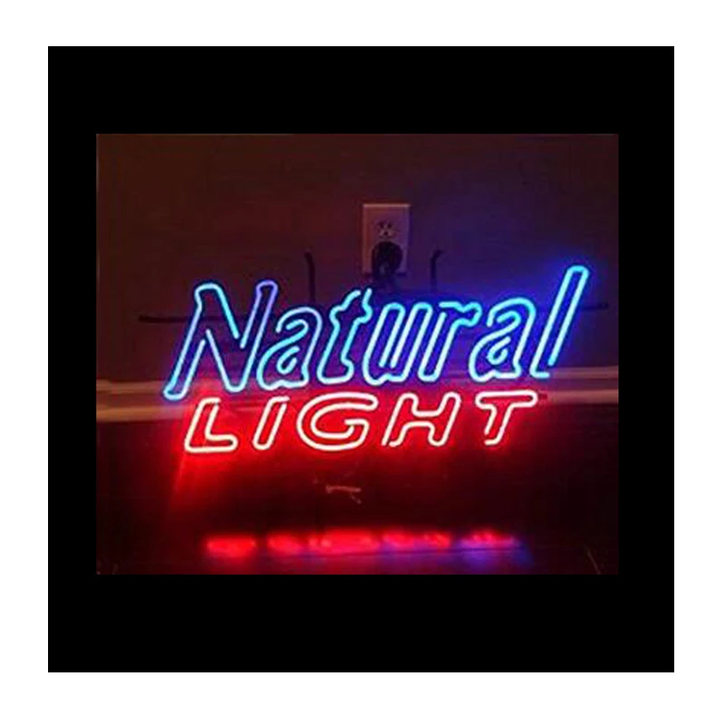 

Natural Light Beer Neon Sign Custom Handmade Real Glass Tube Bar Restaurant Store Advertise Wall Decor Display Lamp Gift 17"X14"