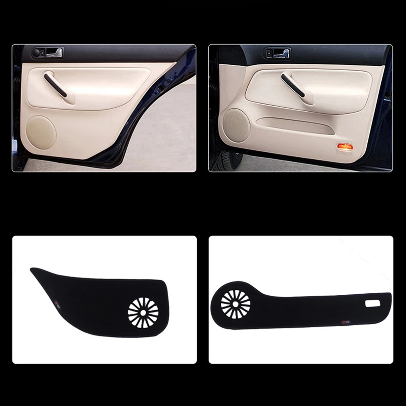 

4 шт., защитные коврики для дверей из ткани, декоративные подушечки для Volkswagen Bora до 2006 года