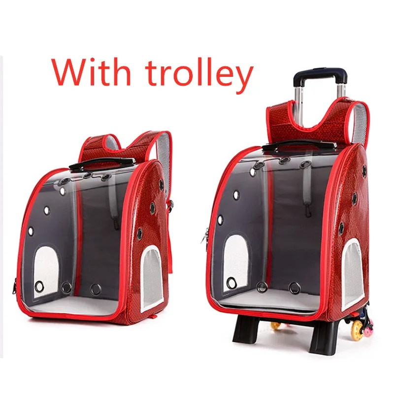 Рюкзак для собак прозрачный с углом обзора 360 градусов путешествий на открытом