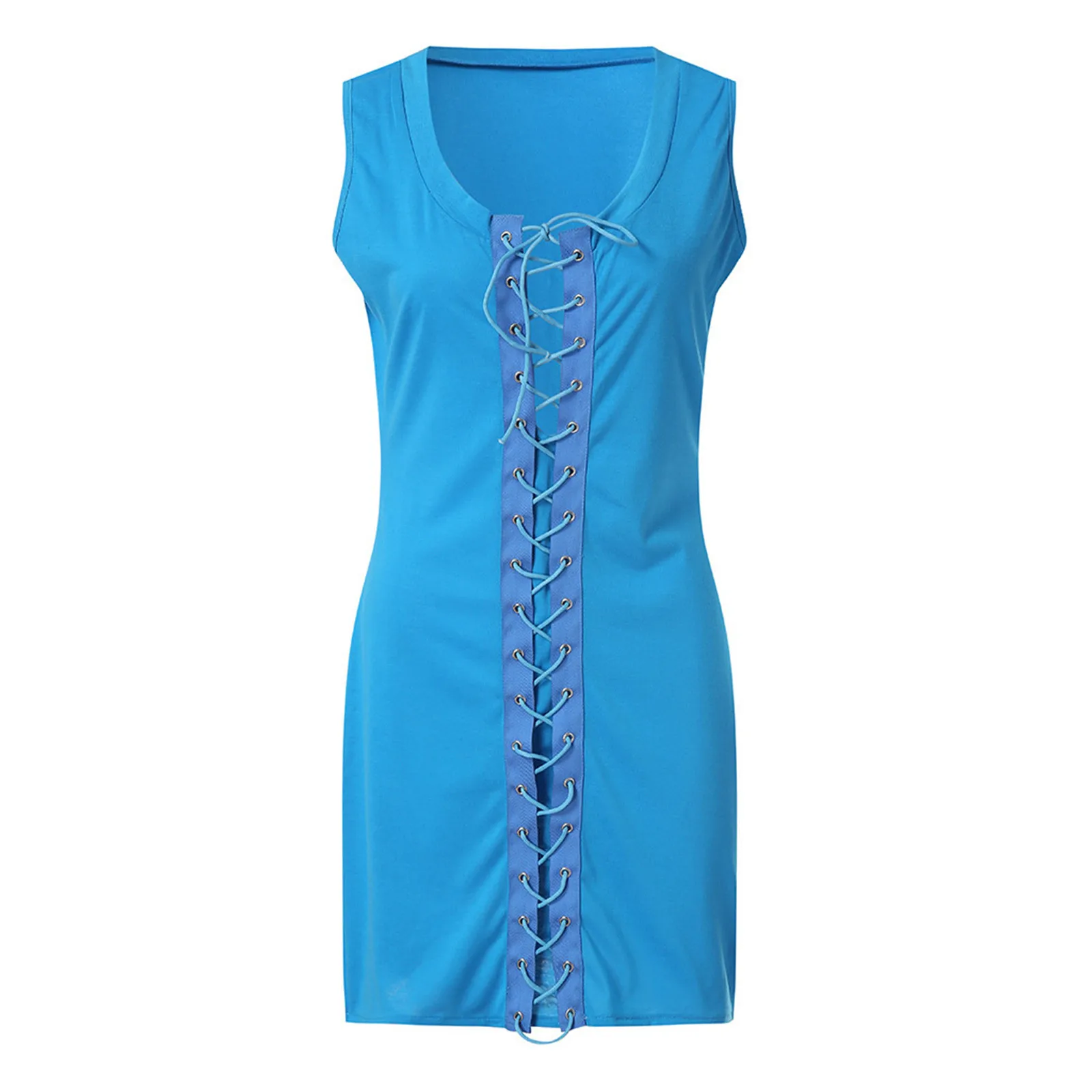 Женский корсет на шнуровке платье с V-образным вырезом женское сексуальное