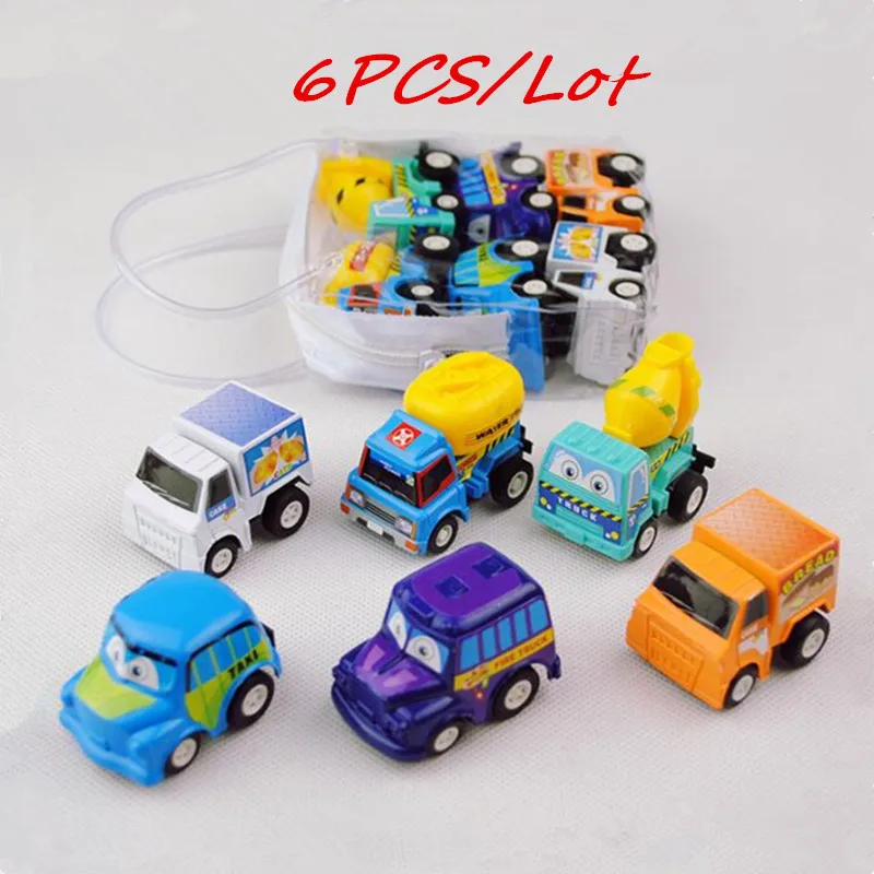 

6 шт., новинка, хит продаж, маленькая Игрушечная машина, игрушка с вытягивающимся дном, игрушечные машины, маленькая модель, мини-игрушки для ...