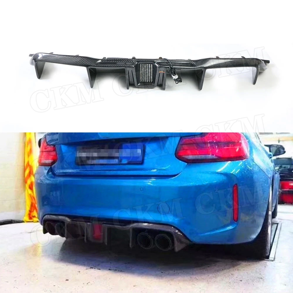 Для F87 M2 спойлер из углеродного волокна со светодиодный светильник кой для BMW 2