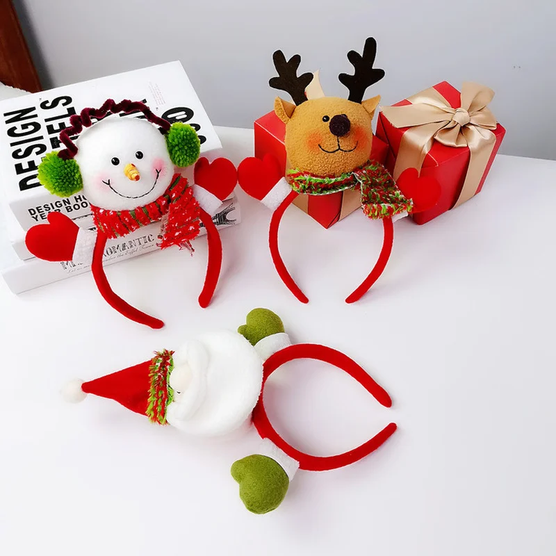 

Christmas Headband Santa Tree Elk Antlers Hairhoop Kid Adults Headwear Reindeer Elf Ears Christmas Party Decorations Prop