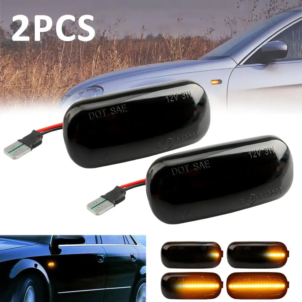 

8E0949127 LED Side Marker Light Turn Signal Lamp for A3 A4 S4 B6 B7 A6 A8 C5 2pcs High Performance T10 18SMD Turn Signals