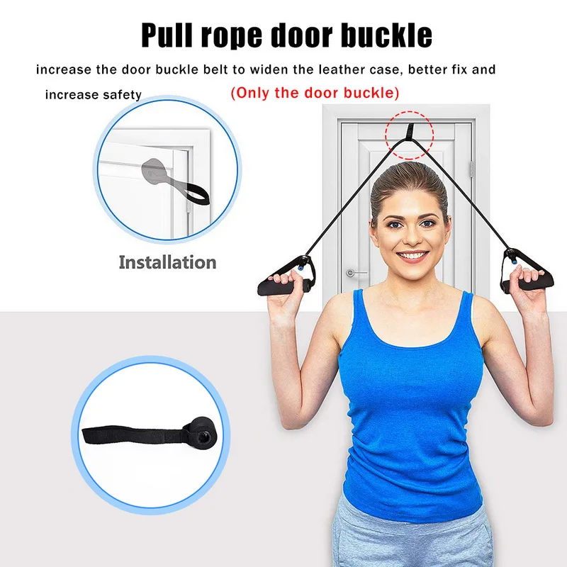 

Home Fitness Elastic Exercise Training Strap Resistance Band Over Door Anchor Pull Rope Door Buckle Wholesale