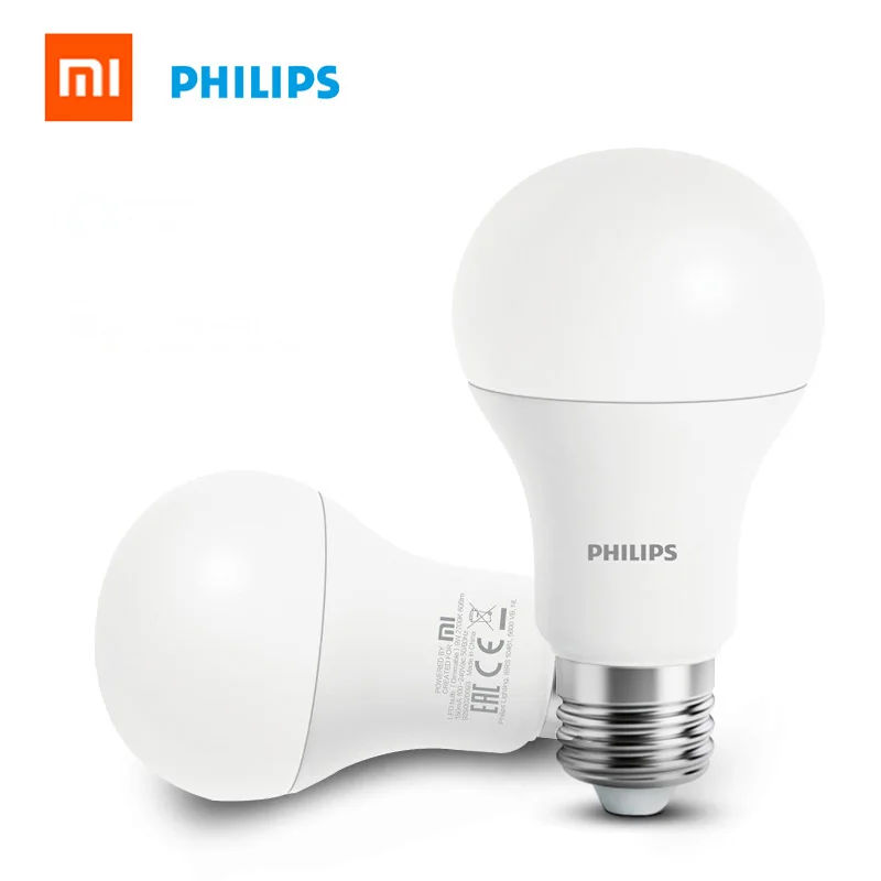 Xiaomi Mijia Philips смарт-белый светодиод E27 лампы Ми свет приложение Wi-Fi пульт для