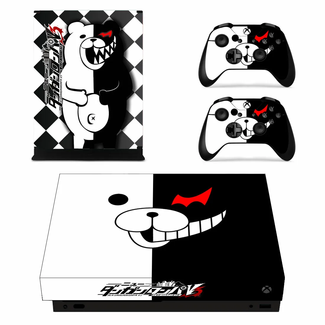 Наклейка для консоли DOBE наклейка Xbox One X и 2 контроллера тематическая аниме