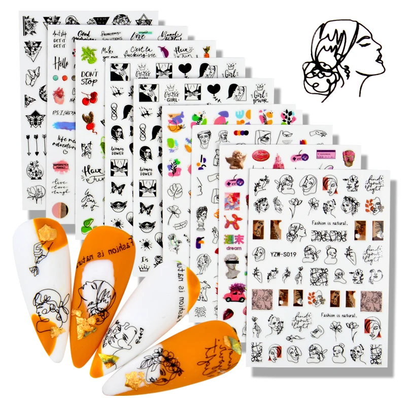 1 лист DIY наклейки для ногтей зеленая Рождественская елка цветной Олень Дизайн 3D