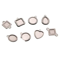 20pcslot stainless steel charms pendant for jewelry making necklace pendant charms diy jewelry findings