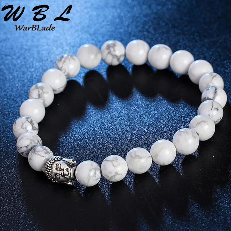 WBL 2019 натуральный камень лавовые бусины браслет Мужчины очаровательные Будды