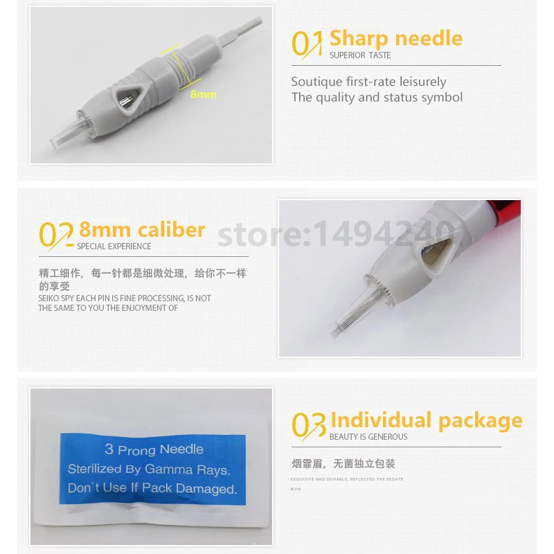 10 шт. иглы для татуировок с винтовой головкой картридж микроблейдинга устройства