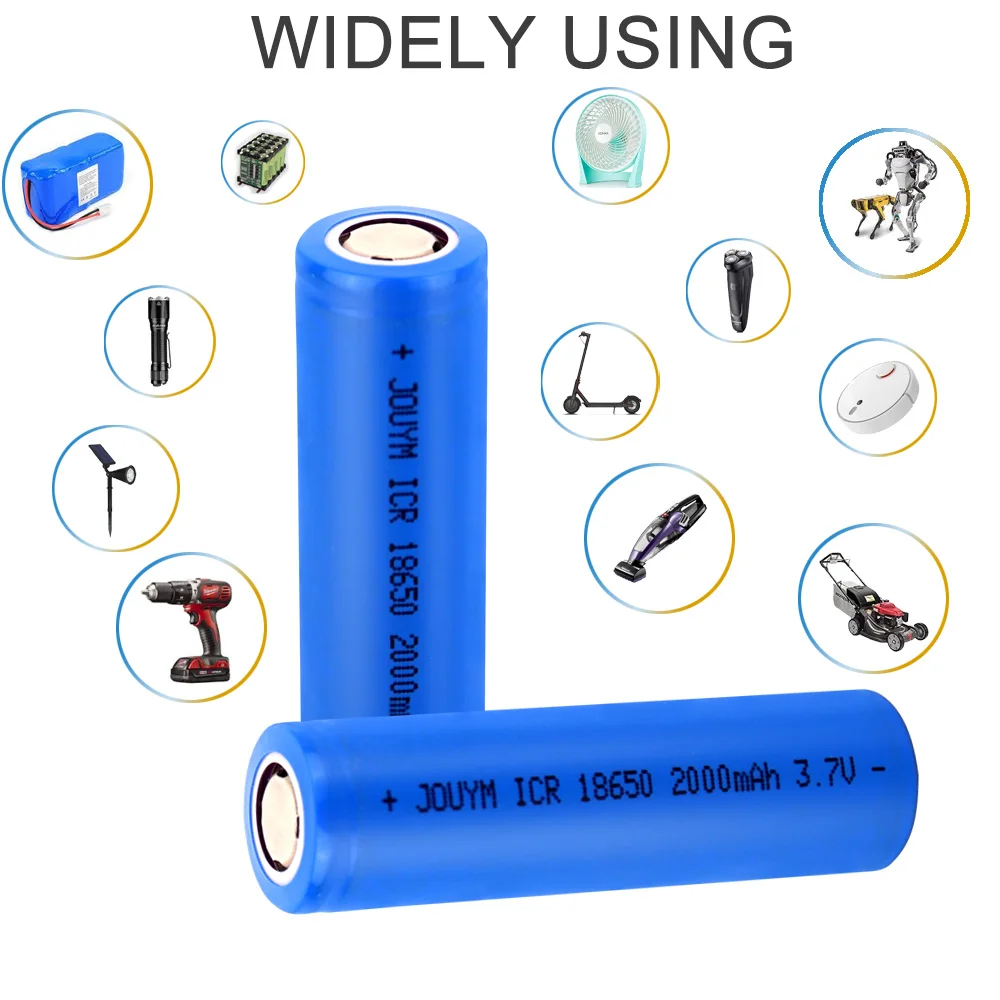 

3PCS 2000MAH 3.7V 18650 Rechargeable Battery Lithium Batteries High Performance Li-ion Cell
