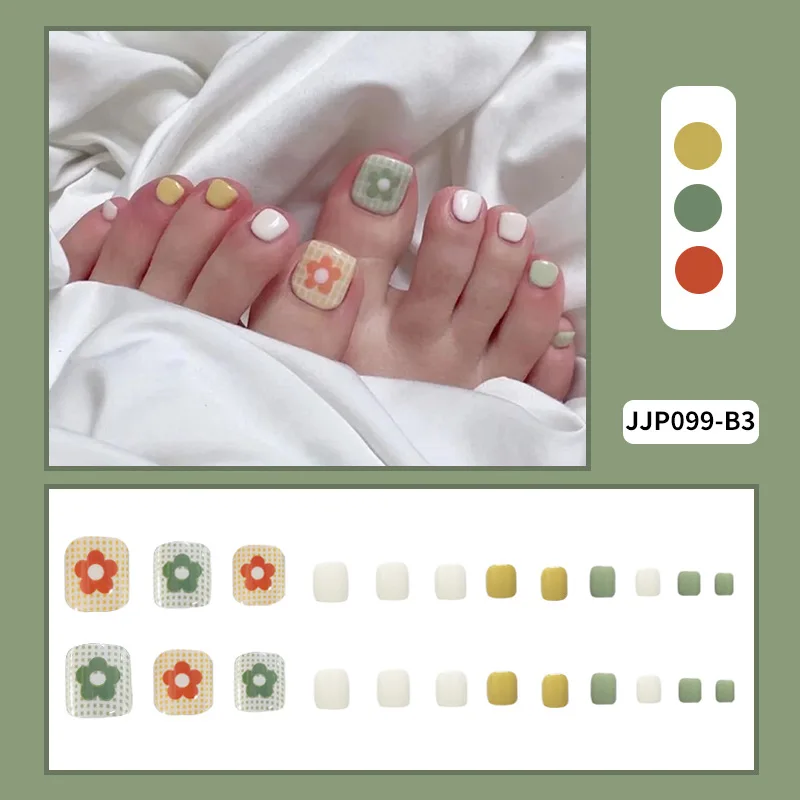 

24 шт., пластырь для ногтей с маленьким цветком