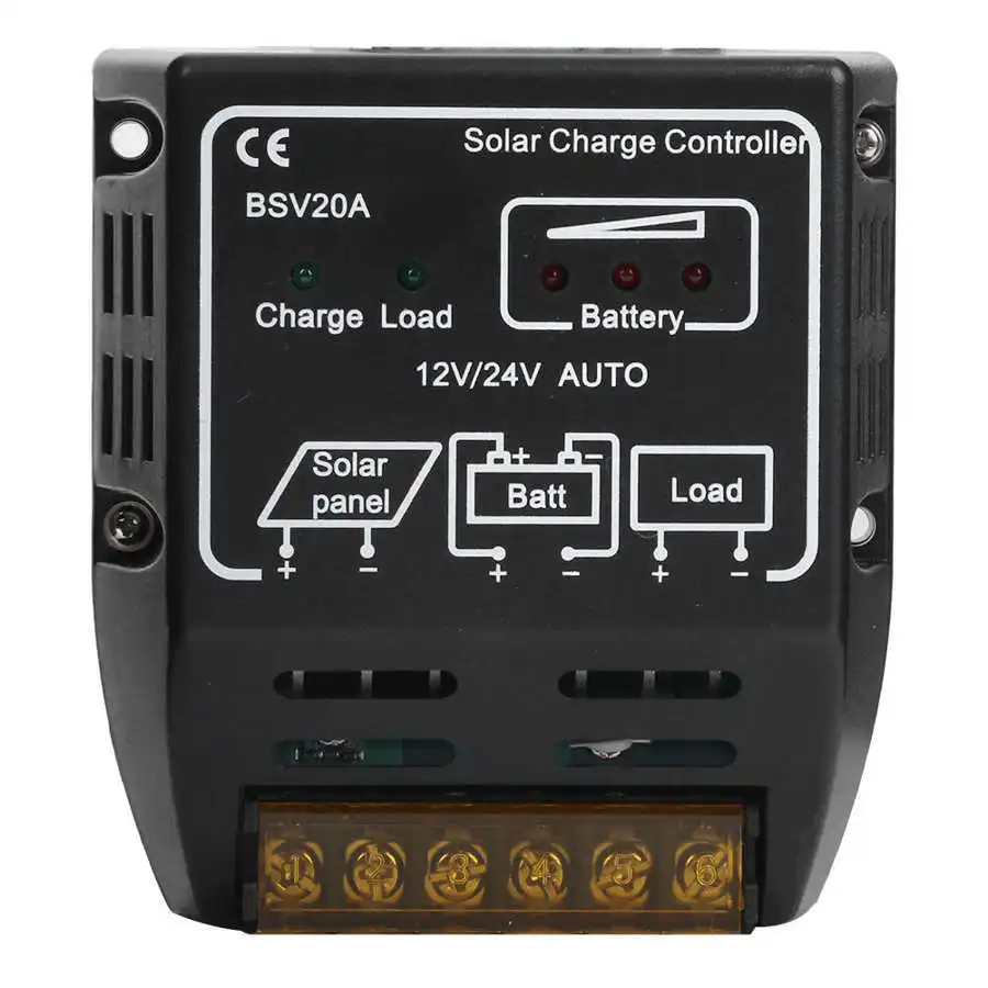 Контроллер заряда солнечной батареи 20A 12 В постоянного тока контроллер
