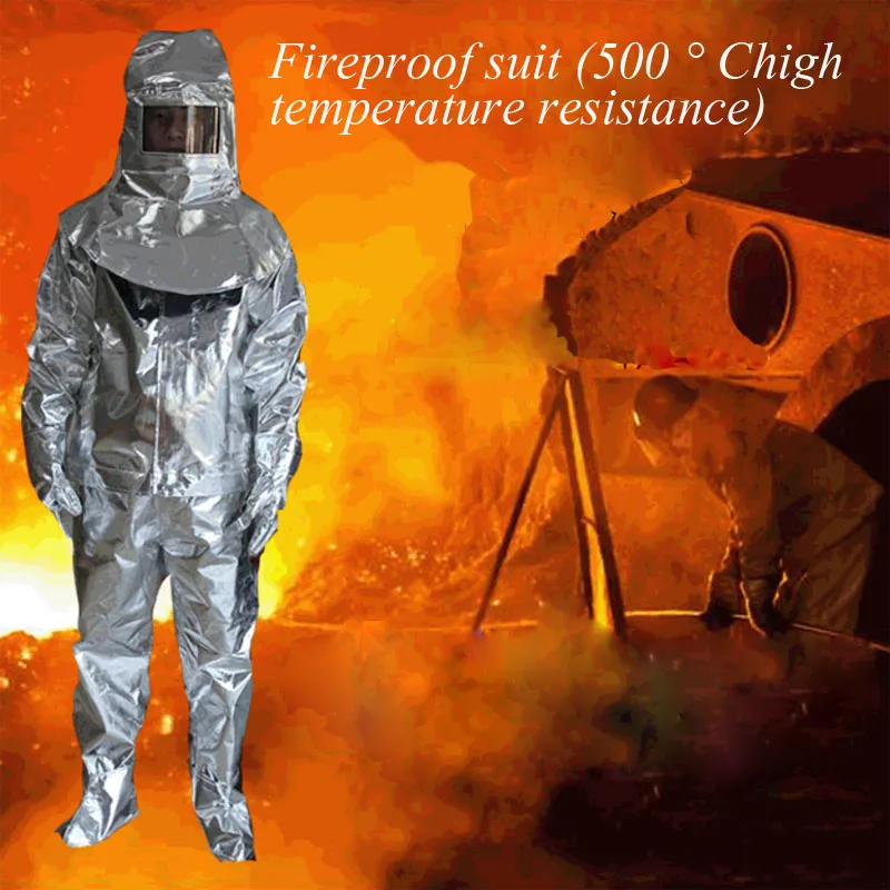 Огнеупорный изоляционный костюм 500 °C защита от ожогов излучения Защитная ткань