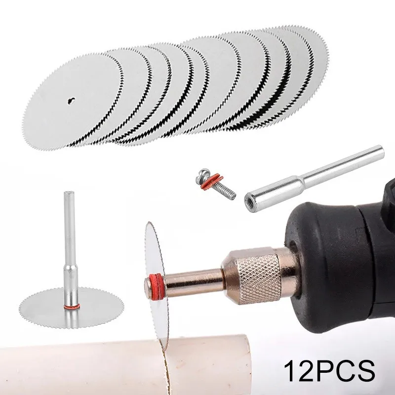 

12pcs Mini Circular Saw Blade Electric Grinding Cutting Disc Rotary Tool for Metal Cutter Power Tool Wood Cutting Discs