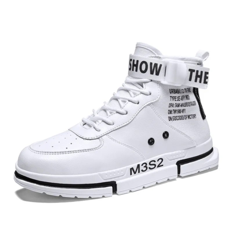 

2021 Spring Men's Fashion Casual Shoes High Top Sneakers Men Shoes High Quality Non-slip Men Sneakers Walking Shoes Zapatillas