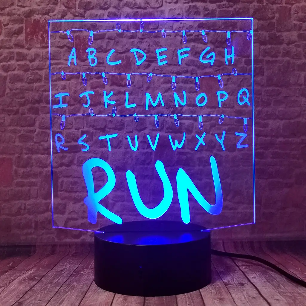 

Light-up 3D Illusion Desk Nightlight LED 7 Colors Changing Light Stranger Things Anime Figure Toys