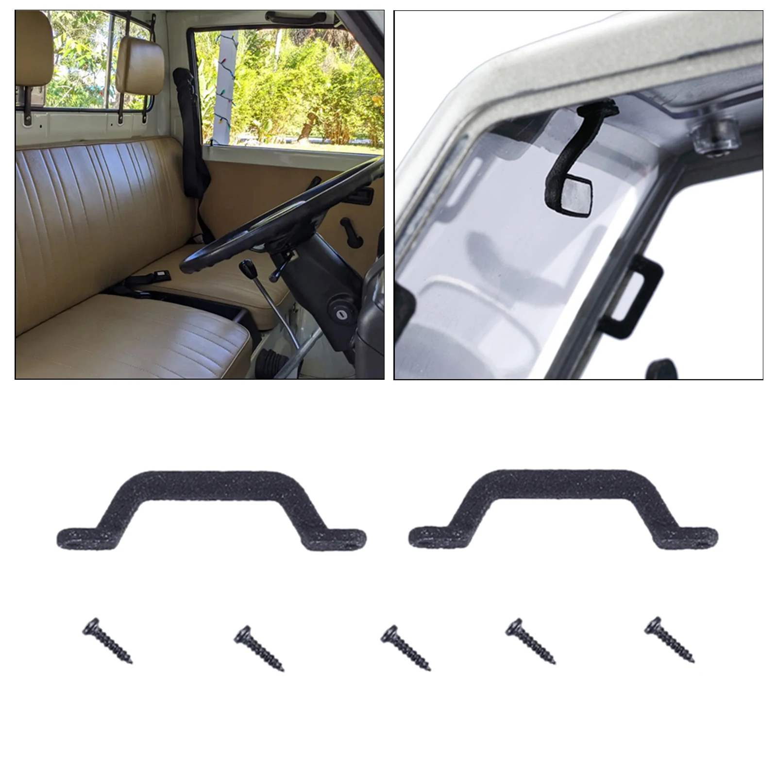 

2x RC Car Handles Simulation Door Handles for WPL D12 RC Replace Parts