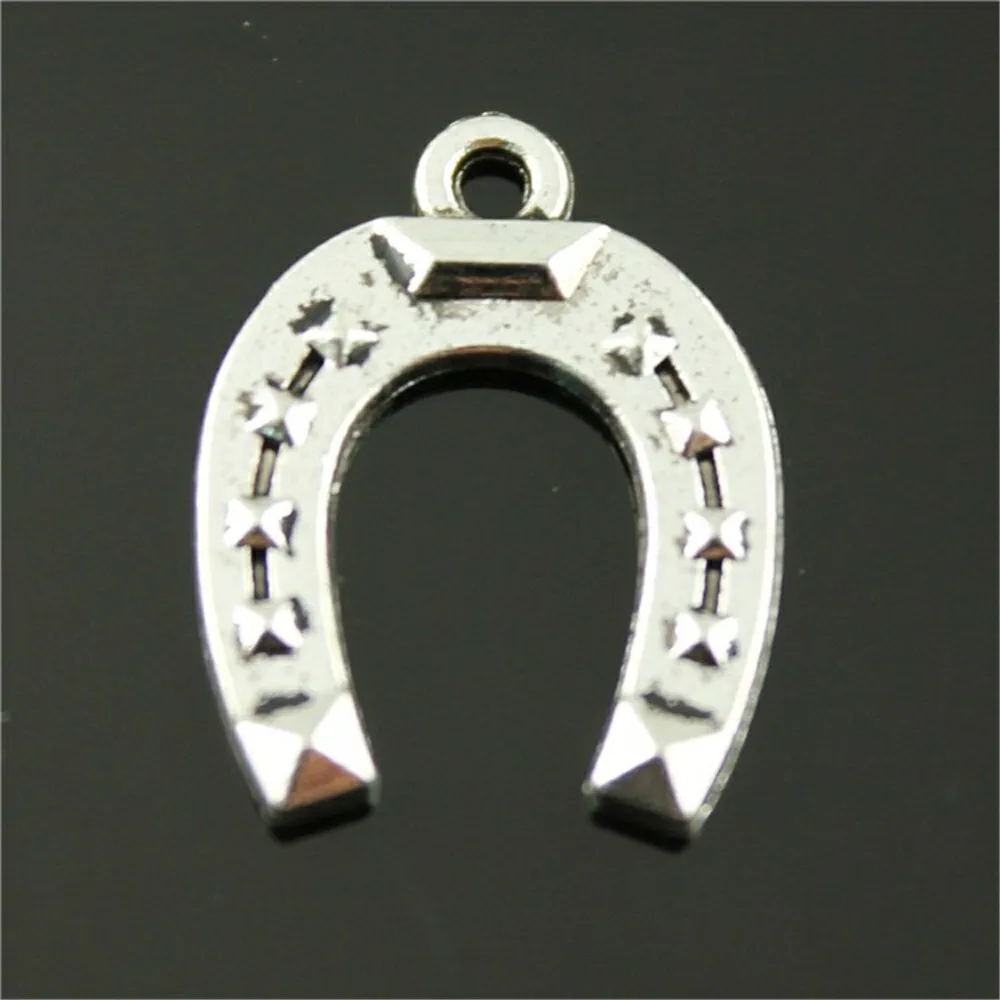 20 шт. 2 вида цветов античные бронзовые серебристые подвески в виде конского