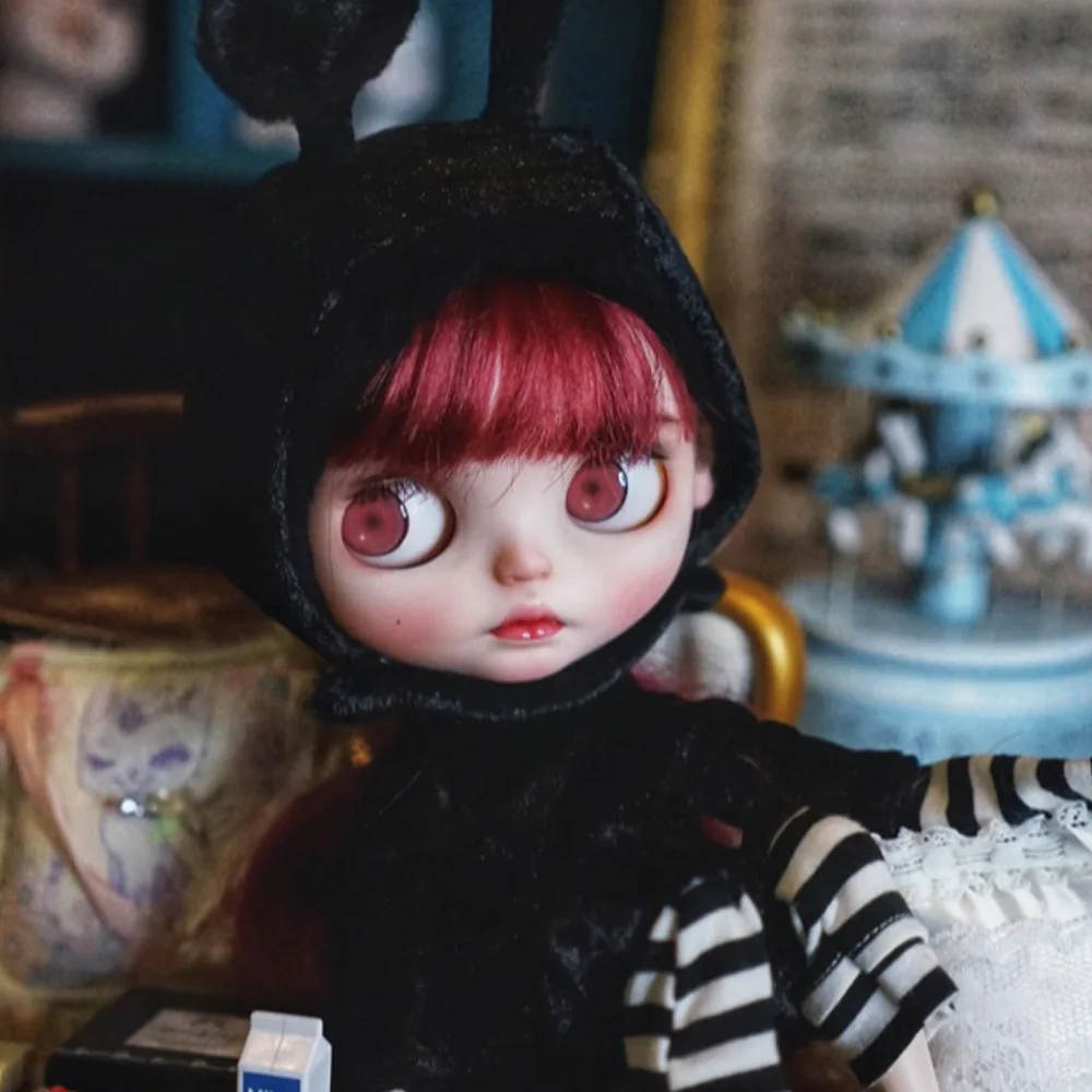 1/6 blyth кукла игрушка bjd совместное тело белый с кожей винно красными волосами