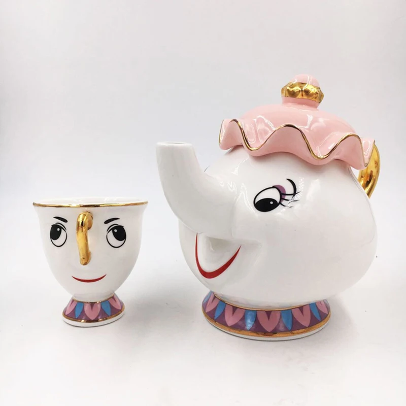 Новинка! Мультяшный чайник Beauty And The Beast кружка Mrs Potts Chip чайный горшок Набор чашек