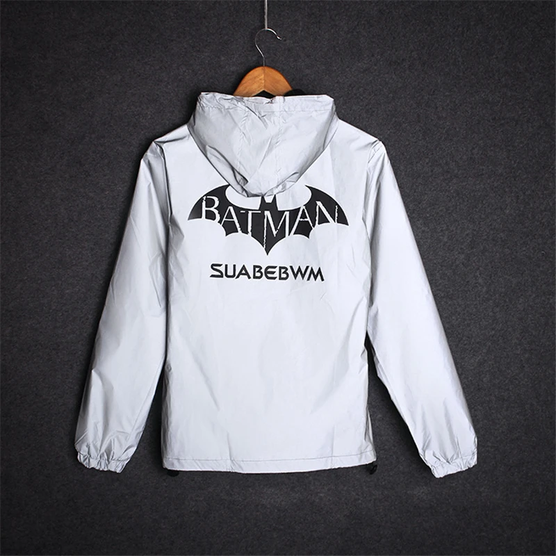 Мужская Светоотражающая куртка RUELK M-XXL Повседневная Уличная мода хип-хоп летучая