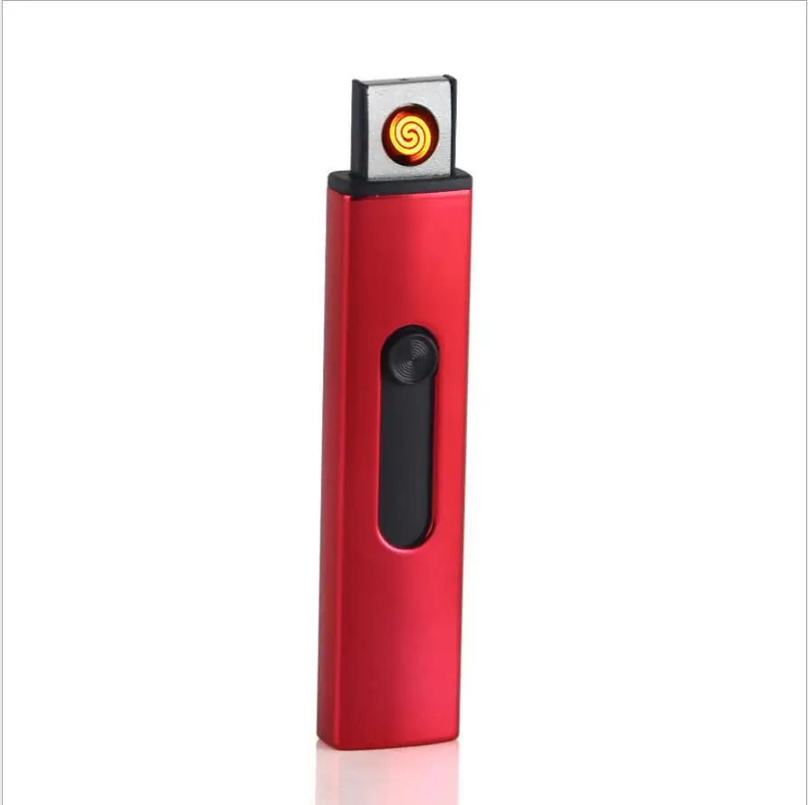 

Creative Small Rechargeable USB Windproof Flameless Electric Electronic Charging Cigarette Lighter Smokeless Super Lighters Man