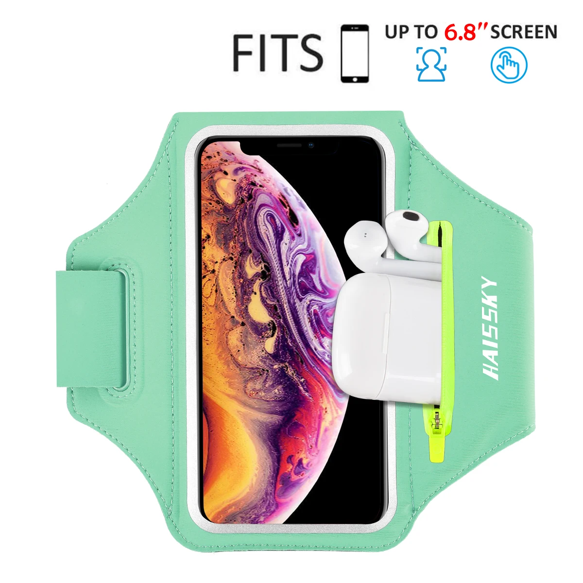 Zipper On Hand Running Sport Armbands For AirPods Pro Nonslip Handphone Arm Band Bag For iPhone 12 11 Pro Max XS XR Xiaomi POCO