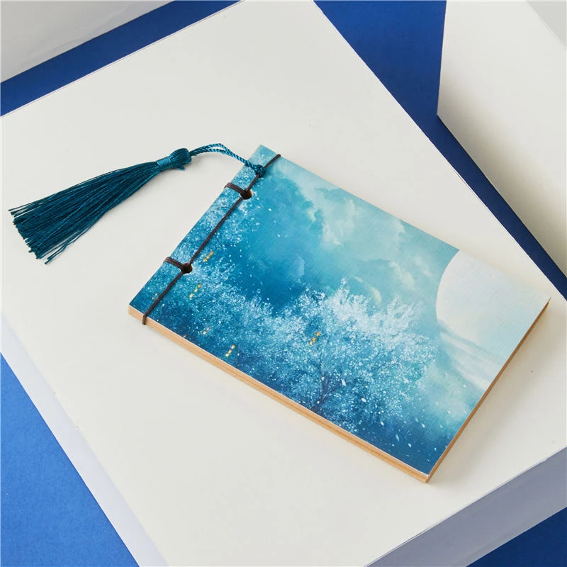 Bullet Journal записная книжка еженедельник канцелярский магазин школьный китайский стиль с кисточками ретро Блокнот ручной работы 016007 - Цвет: 4