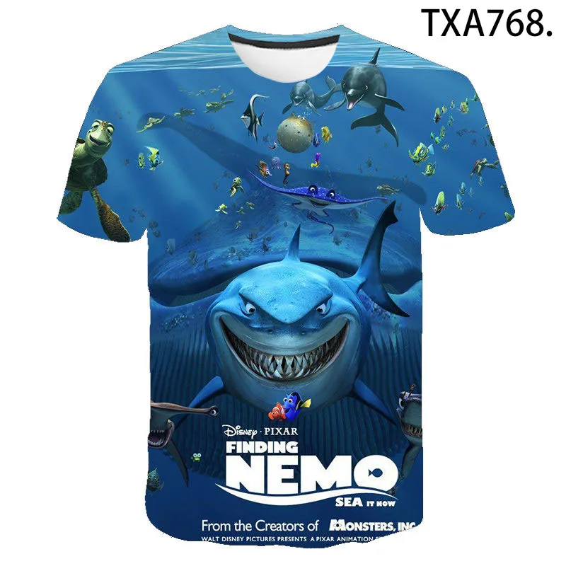 

New Cartoon 3D T shirt Men Women Children Casual Streetwear Boy Girl Kids Printed T-shirts Fashion Finding Nemo Cool Tops Tee