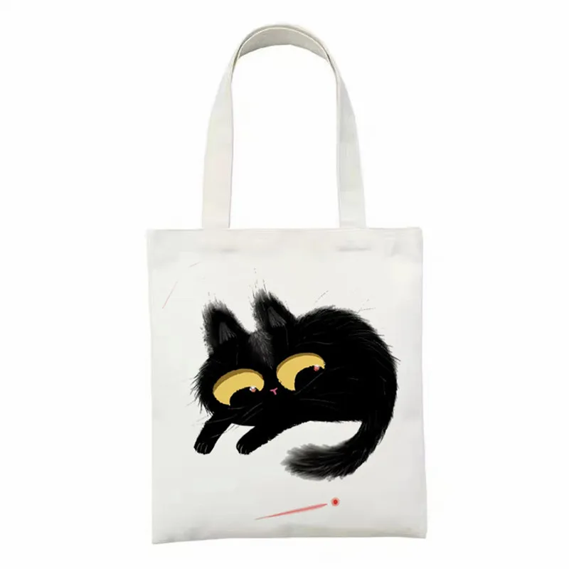 

Large Capacity Ladies Harajuku Women shopper bag Cartoon Canvas Bag shopping bags for groceries handbag Ladies Shoulder Bags