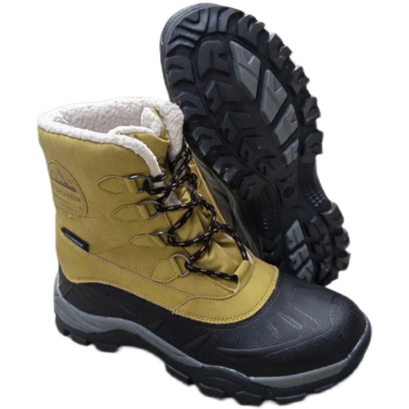 

Livergy Men`s outdoor high top Winter Hiking Boots men wool liner Waterproof anti-slip Trekking Working Snow Boots For-40C