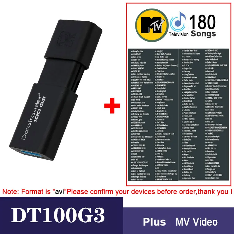 DT100G3-MV kingston DT100G3 USB флеш-накопитель 16 ГБ 32 ГБ 64 Гб 128 ГБ 256 Гб карта памяти Cle Stick Флешка 3,0 Флешка USB - Цвет: DT100G3-MV