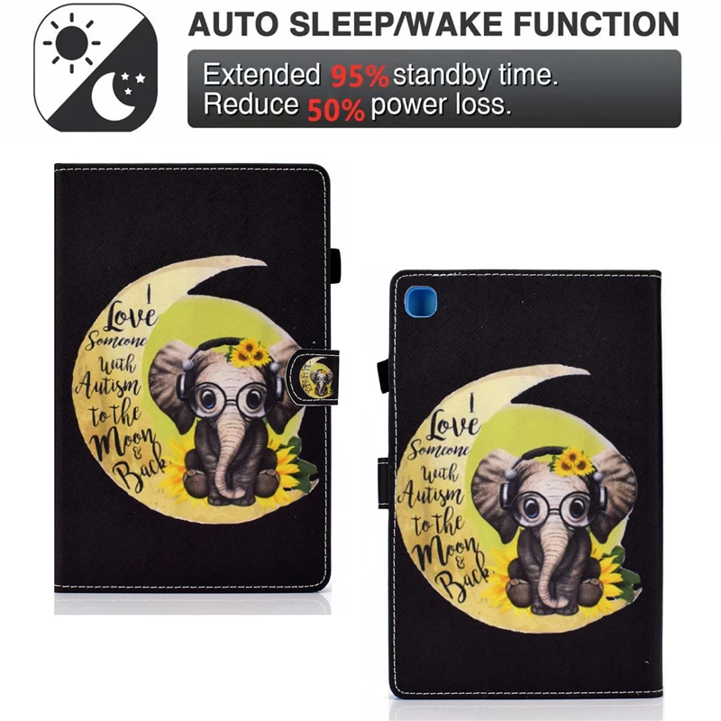 

Cover For Samsung Galaxy Tab S6 Lite 10.4 inch SM-P610 P615 Cartoon Leather Sleep Case For Samsung Tab S6 Lite Tablet Cover Case