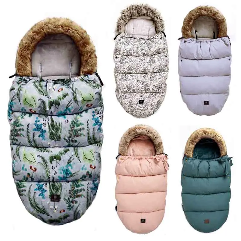 baby sleeping bag Stroller Down Sleeping Bag Winter Warm Sleepsack Windproof For Infant Wheelchair Envelopes For Footmuff