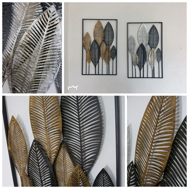 Nordic листы кованого железа мягкие украшения стены стене висит украшение металла