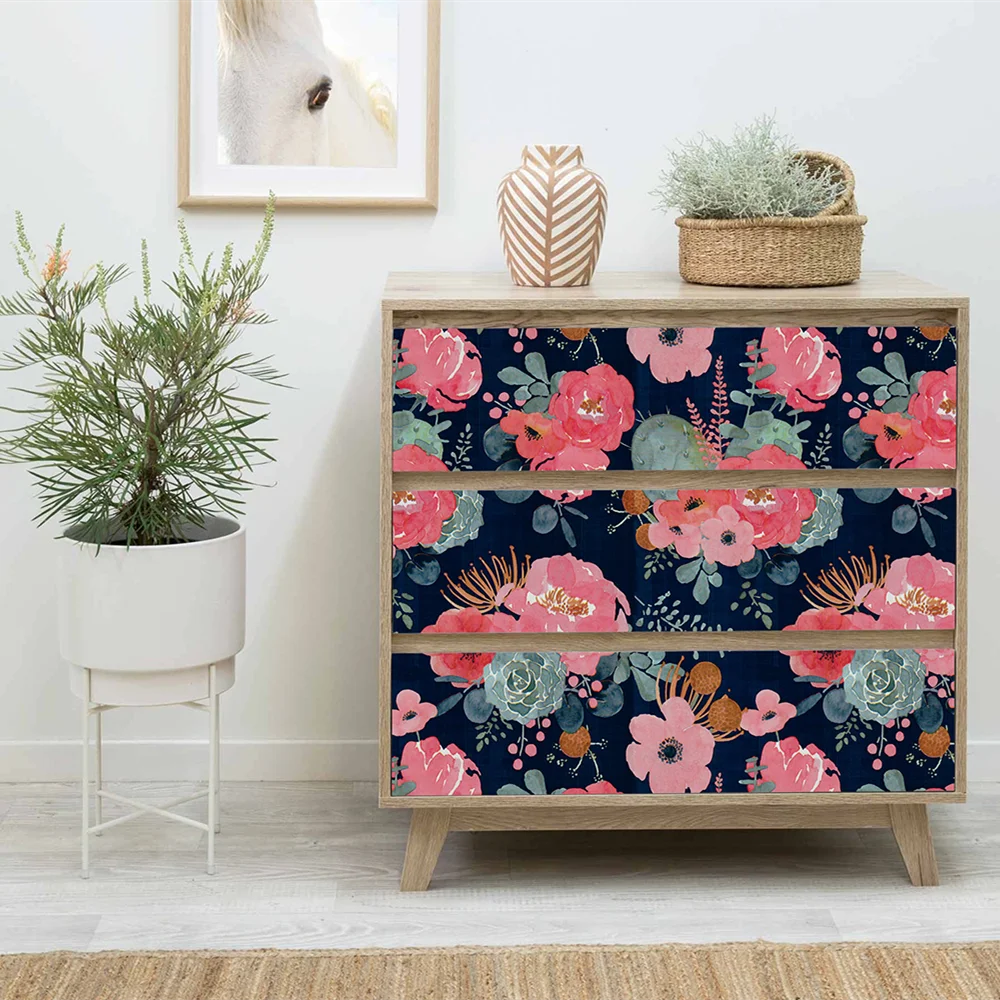 Виниловые обои с цветочным рисунком самоклеящиеся декоративные для спальни