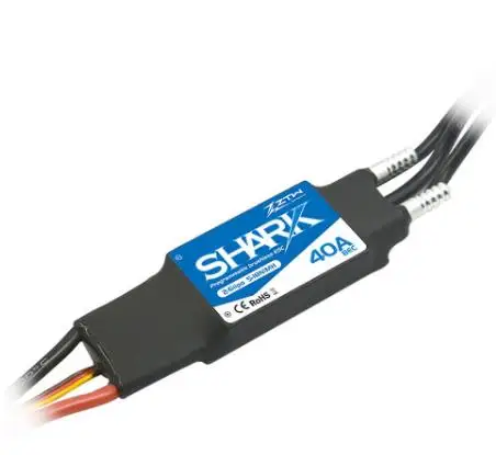 ZTW Shark 40A BEC водонепроницаемый бесщеточный ESC для лодки с системой водяного