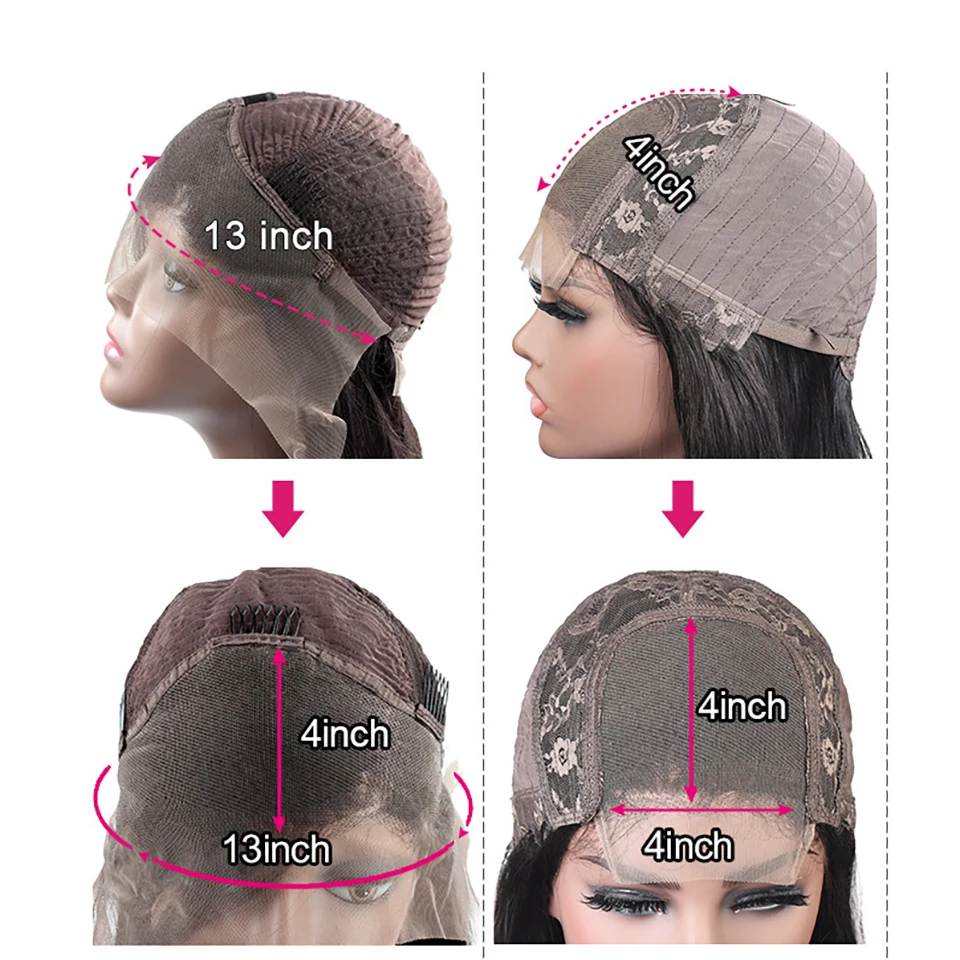 

180% 13X4 HD Lace Front Human Hair Wigs Pre Plucked Remy Brazilian kinky Curly Lace Frontal Closure Wigs For Black Women