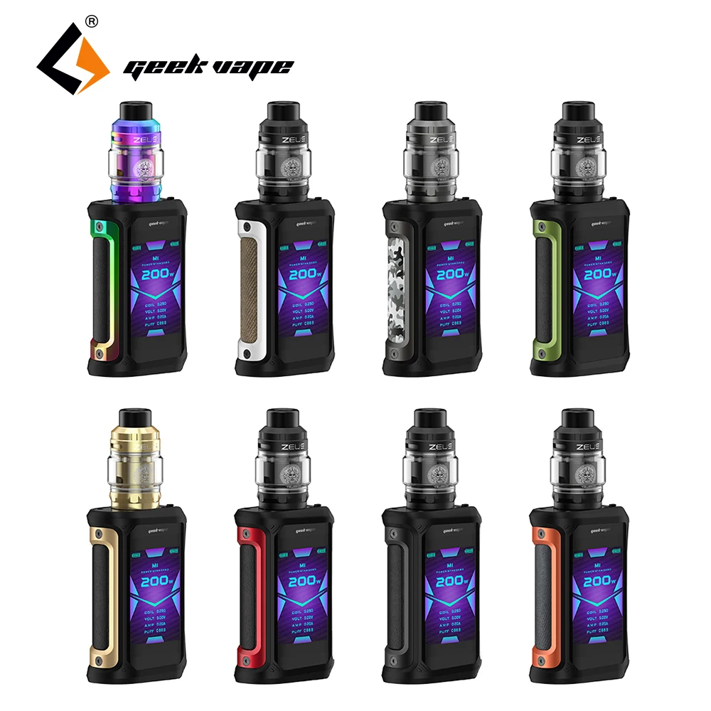 2 шт.! Набор электронных сигарет Geekvape Aegis X 200 Вт с 2,4 oled-экраном и набором микросхем AS 2,0, набор модов от двух аккумуляторов 18650 и Aegis Solo