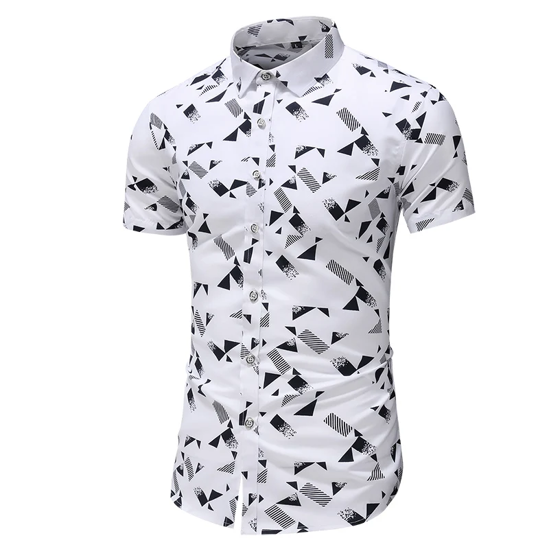 

Short 7XL Hawaiian Shirt Sleeve 2021 Men Brand three-dimensional Pattern Design Shirts Science fiction Style Men's clothing 8010