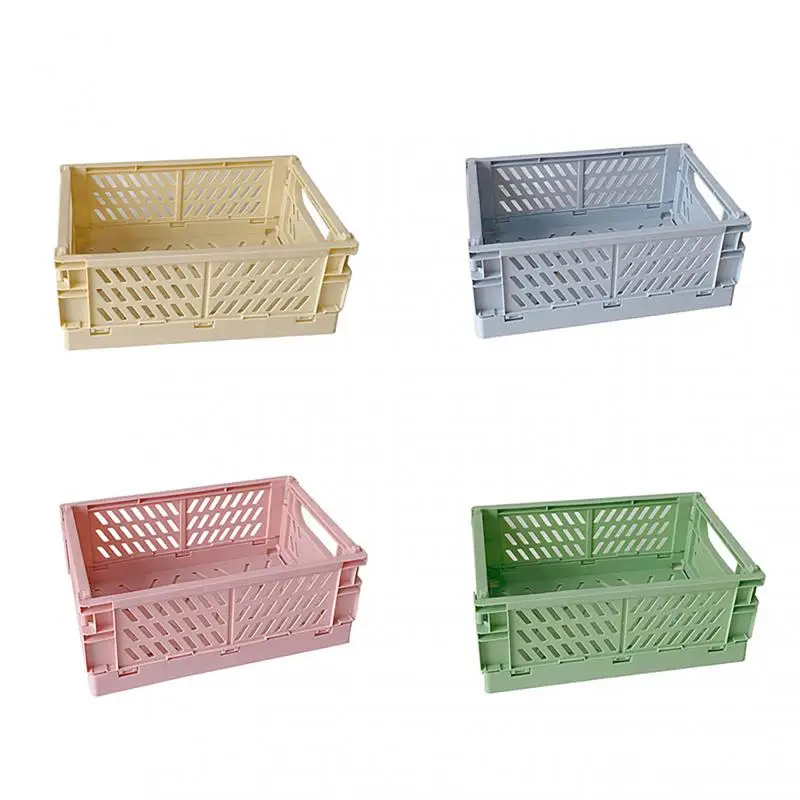 

Durable And Multifunctional Folding Plastic Storage Box Student Desktop Organizing Handbook Tape Stationery Skin Care Storage